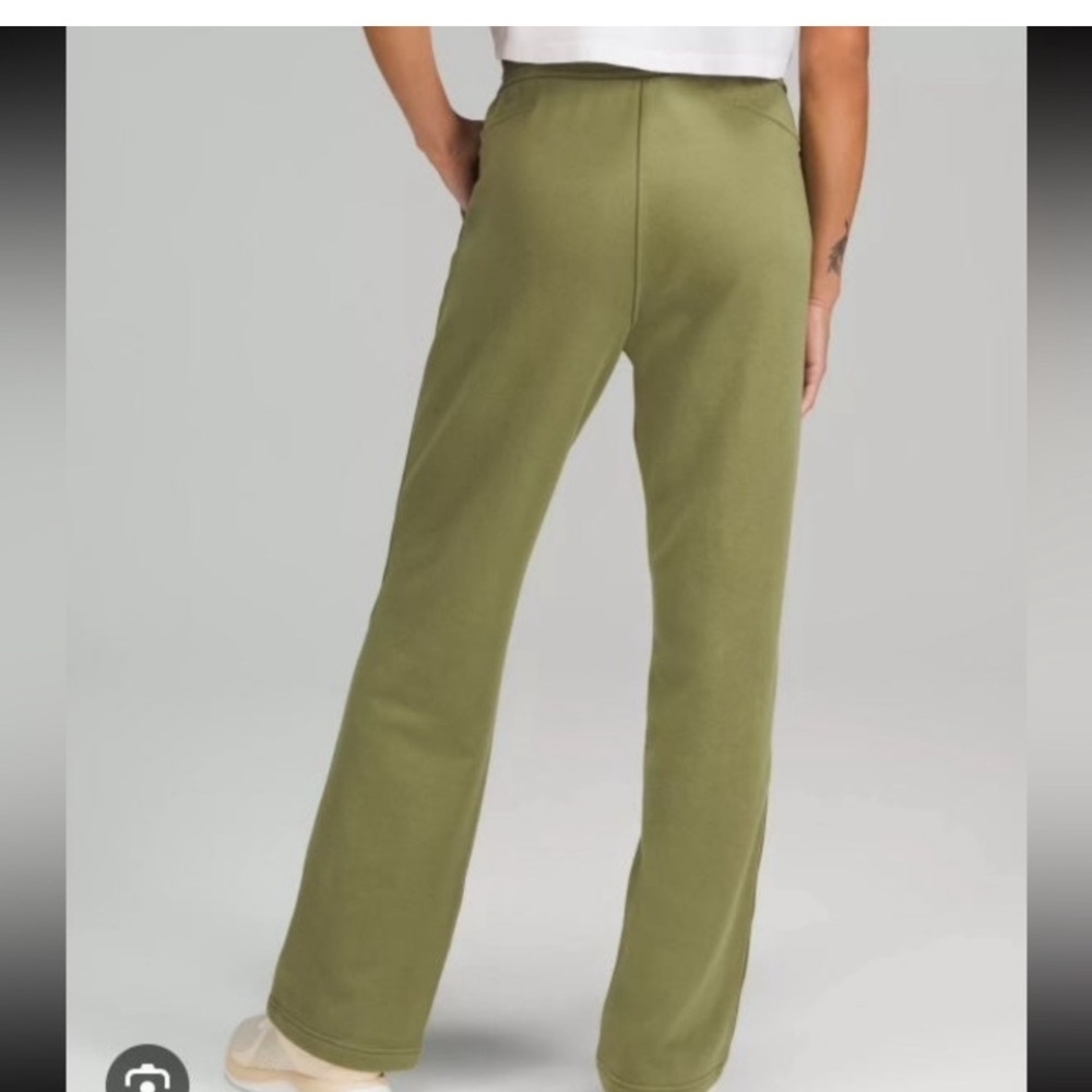 Lululemon Loungeful Fleece Straight Leg sweat Pants Bronze Green active 2 $118 - Picture 2 of 5